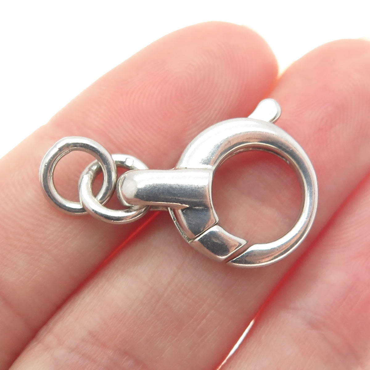 925 Sterling Silver Vintage Italy Bracelet & Necklace Spring Ring Lock Clasp