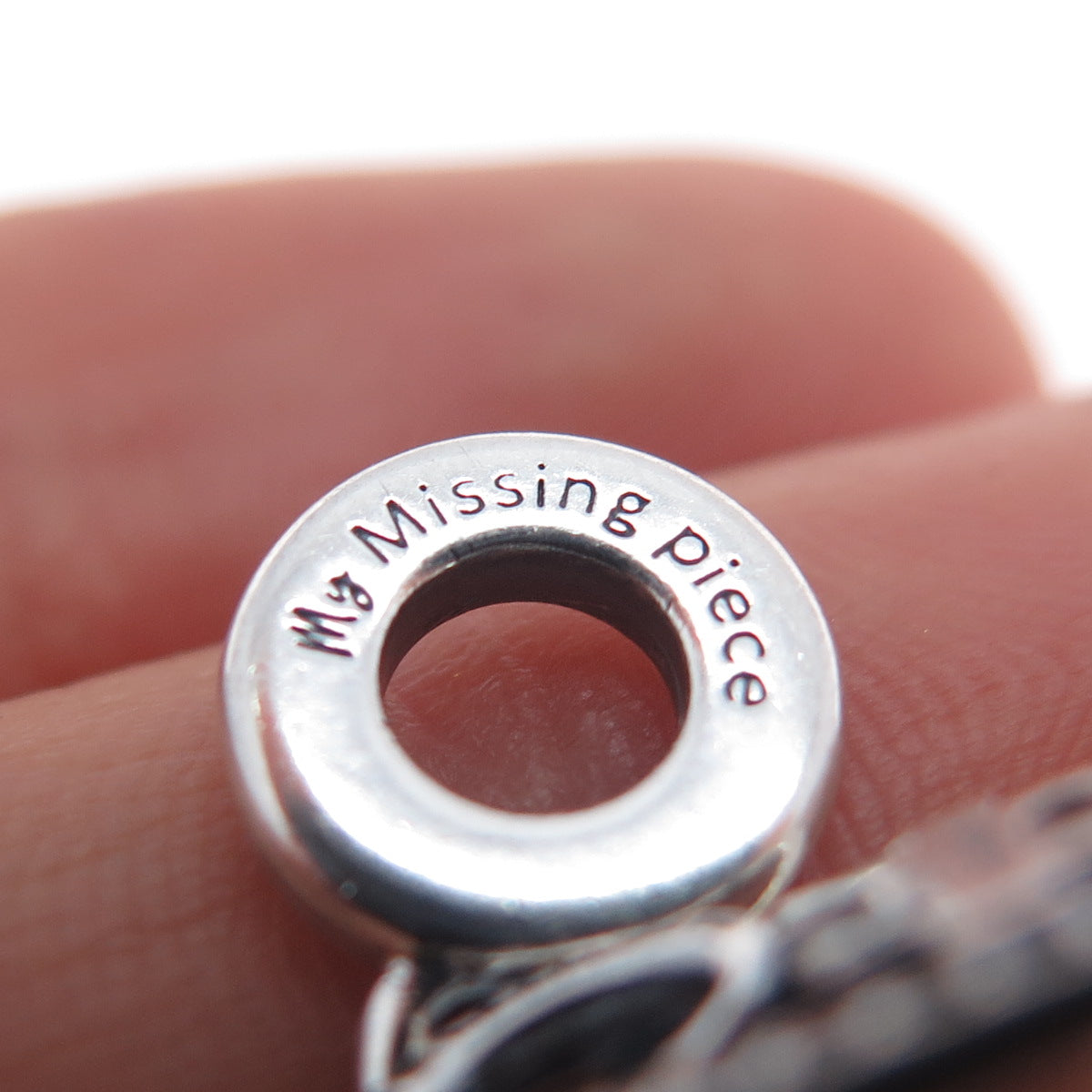 PANDORA 925 Sterling Silver C Z My Missing Piece Puzzle Heart Dangle Charm