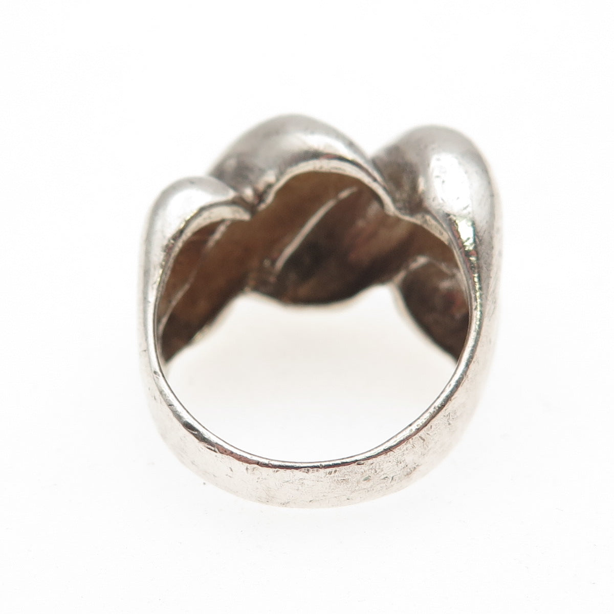 925 Sterling Silver Vintage Modernist Oxidized Ring Size 6.5