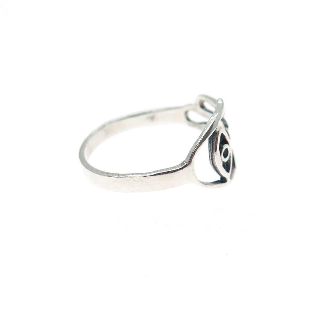 925 Sterling Silver Vintage Hamsa Amulet Ring Size 6