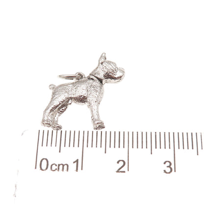 925 Sterling Silver Vintage Boxer Dog Movable 3D Charm Pendant