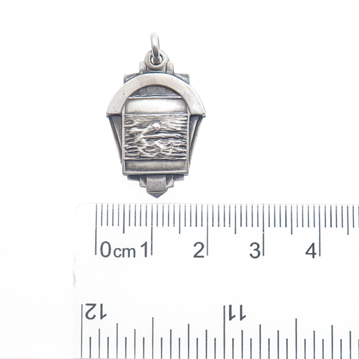 NOBLE & CO. Sterling Silver Vintage 1959 BCC Swimming Medal 2nd Place Pendant