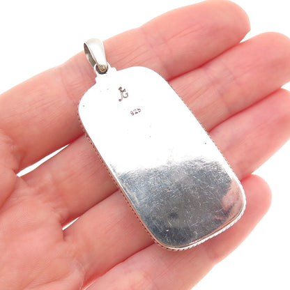 JACK GUTSCHNEIDER 925 Sterling Silver Vintage Real Seraphinite Modernist Pendant