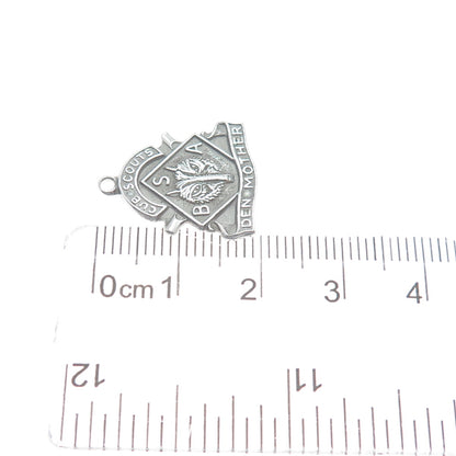 925 Sterling Silver Vintage Cub Scouts Den Mother Minimalist Charm Pendant