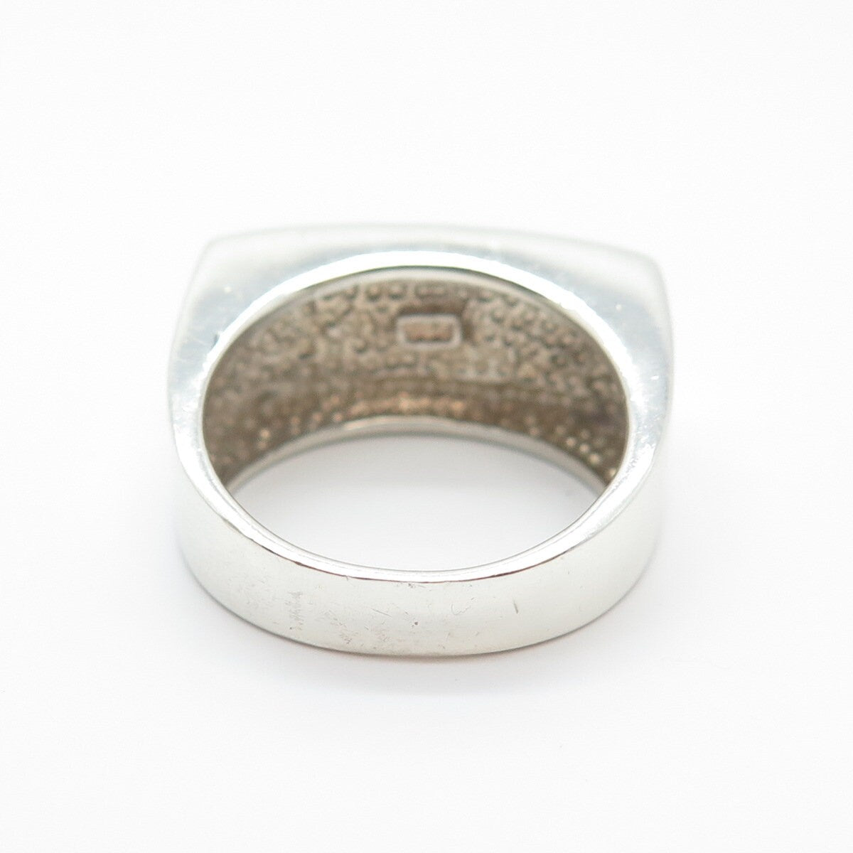 925 Sterling Silver Vintage Real Mother-of-Pearl Ring Size 7.25
