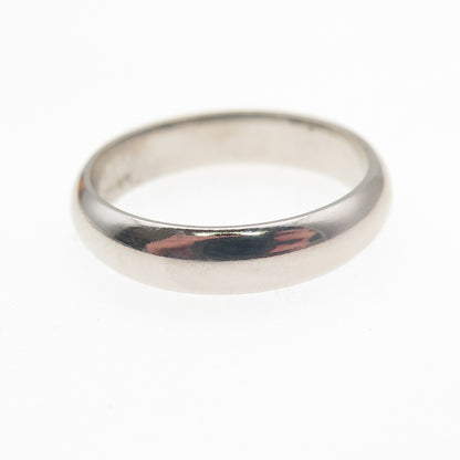 925 Sterling Silver Vintage Classic Wedding Band Ring Size 6.25