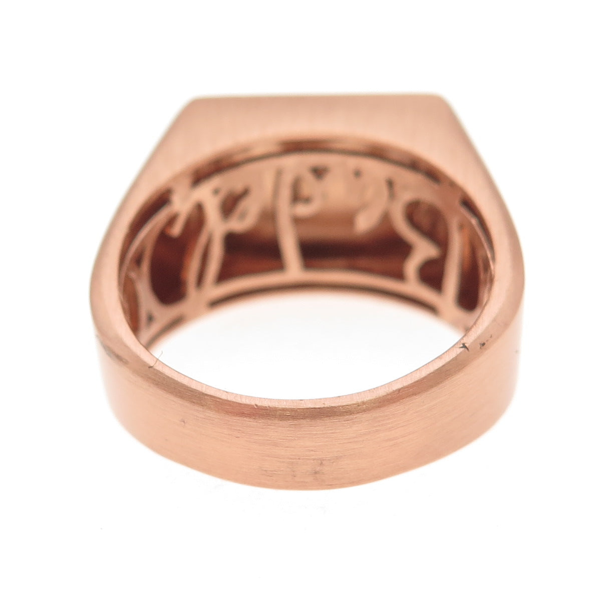 Badel 925 Sterling Silver Rose Gold Plated Real Black Diamond Ring Size 10.5