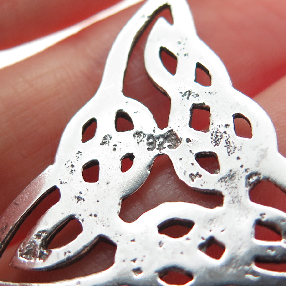 925 Sterling Silver Vintage Celtic Trinity Charm Pendant