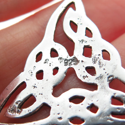 925 Sterling Silver Vintage Celtic Trinity Charm Pendant