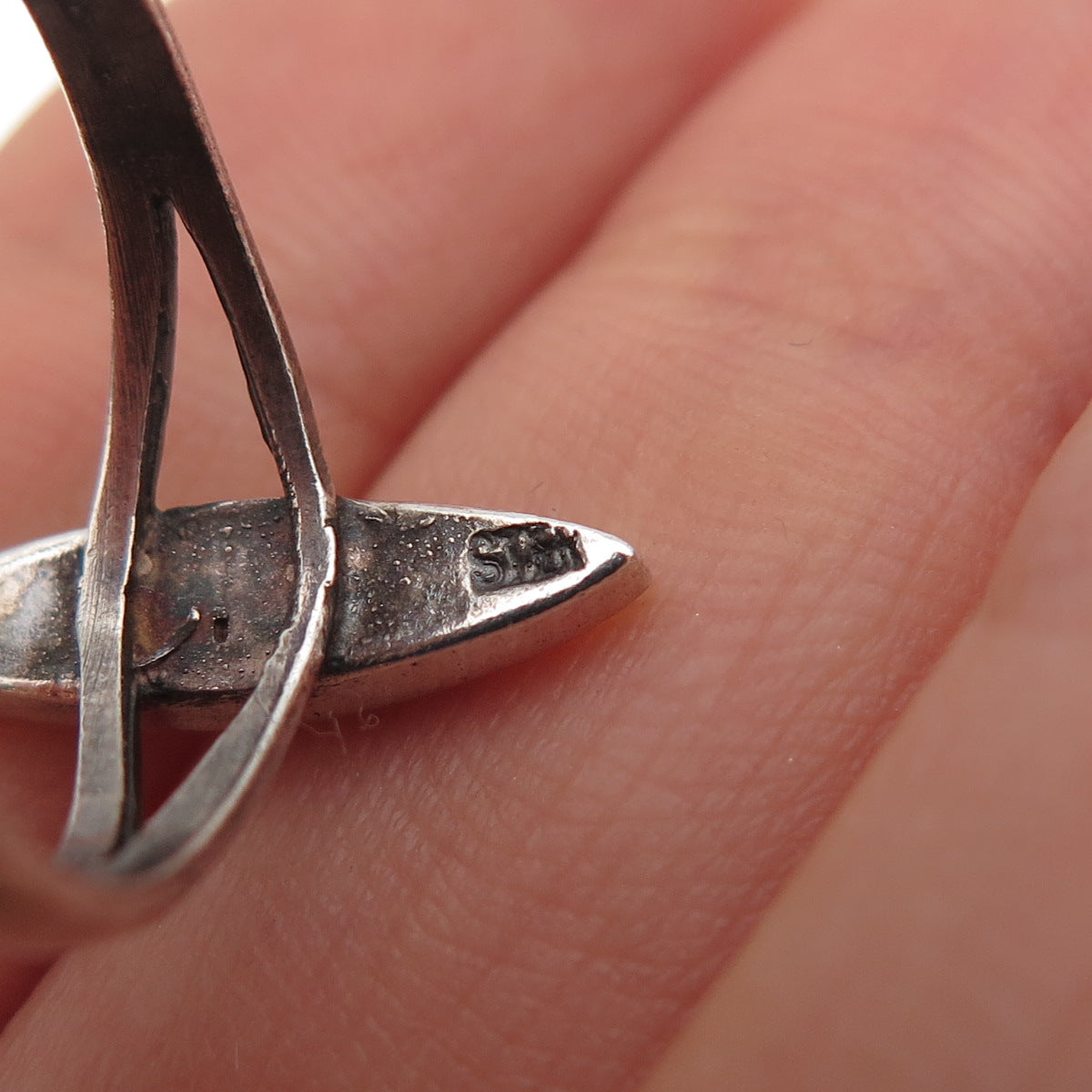 925 Sterling Silver Vintage Southwestern Real Bisbee Turquoise Ring Size 6