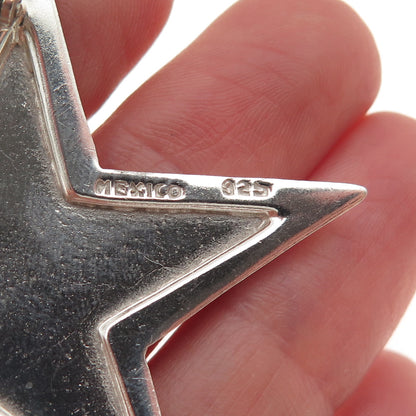 925 Sterling Silver Vintage Mexico Star Pin Brooch