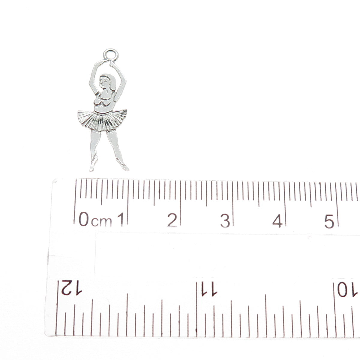 925 Sterling Silver Vintage Ballerina Charm Pendant