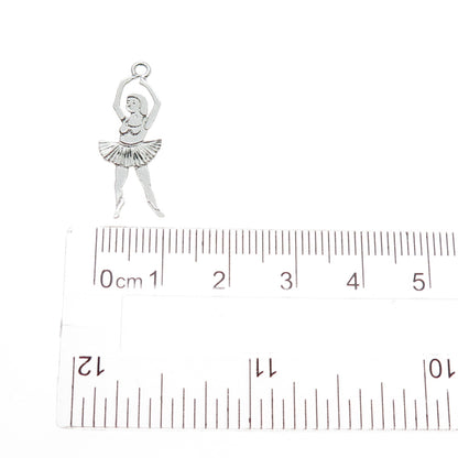 925 Sterling Silver Vintage Ballerina Charm Pendant