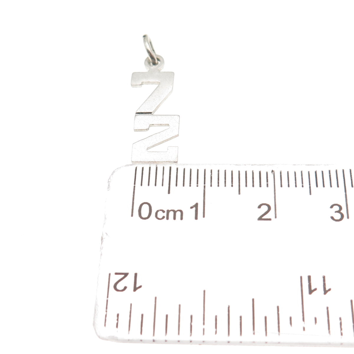 925 Sterling Silver Vintage Lucky Number 72 Mini Charm Pendant