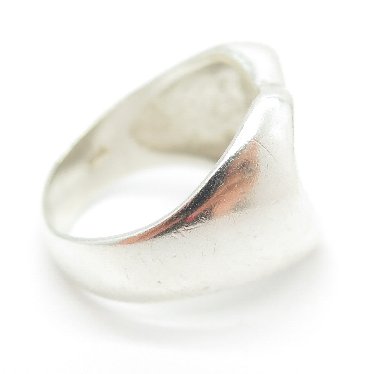 CHAPAL ZENRAY 925 Sterling Silver Vintage Modernist Heart Ring Size 6.25