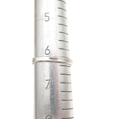 Old Pawn Sterling Silver Vintage Royston Turquoise Feather Tribal Ring Size 6.5