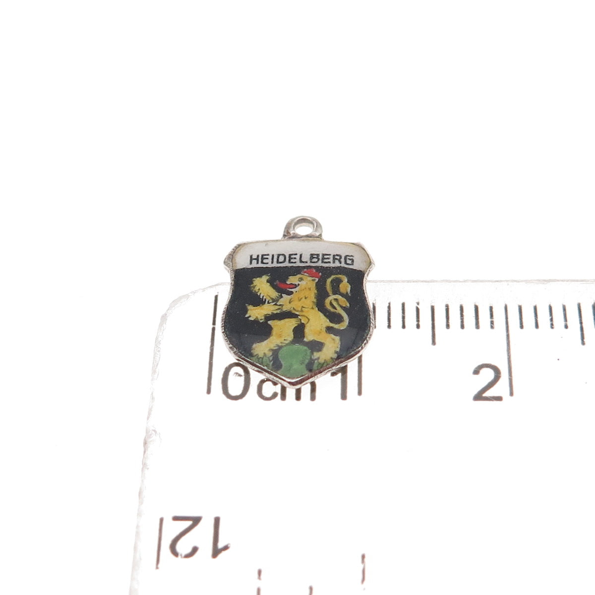 935 Silver Vintage Enamel Heidelberg Germany Mini Charm Pendant