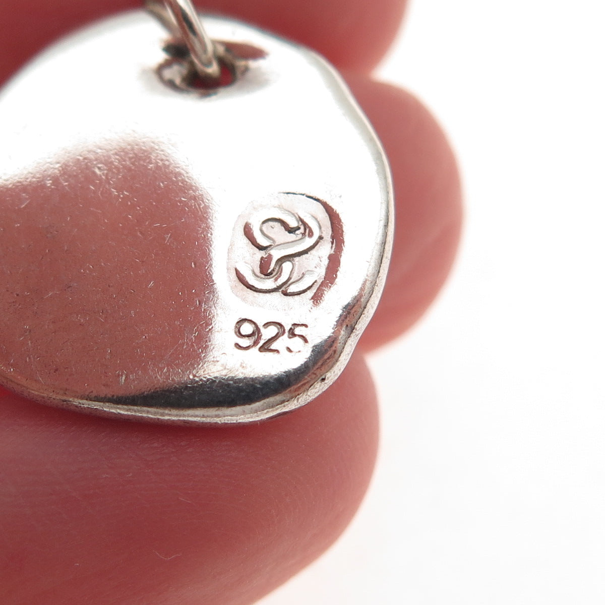 925 Sterling Silver Vintage Letter X Wax Seal Oxidized Charm Pendant