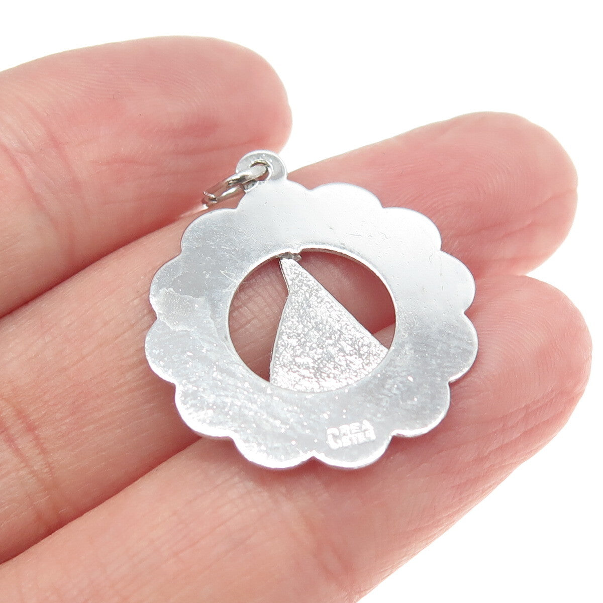 CREA 925 Sterling Silver Vintage "Bermuda" Sailboat Pendant