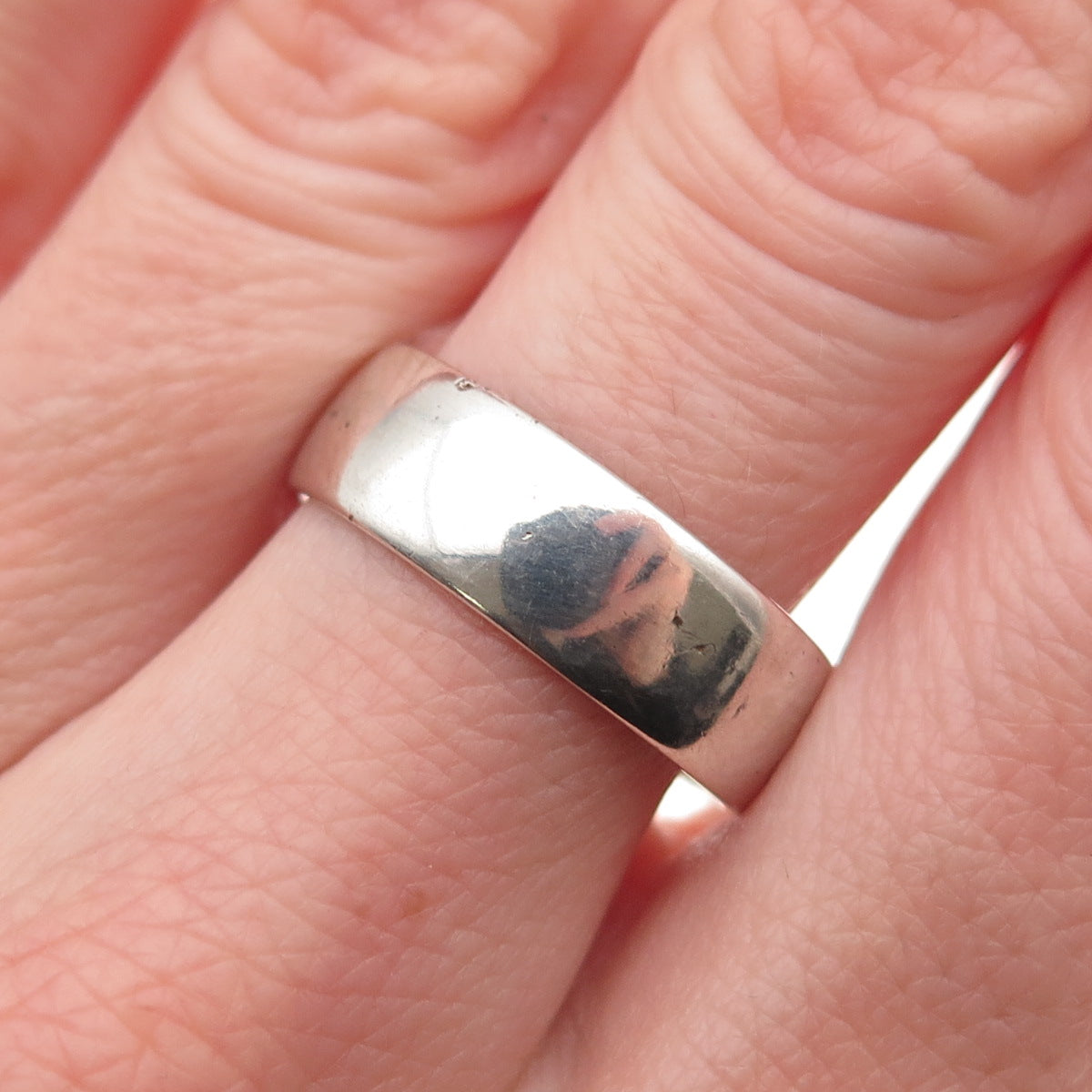 750 Silver Antique 1944 USA Philippines 50 Centavos Coin Band Ring Size 8.5