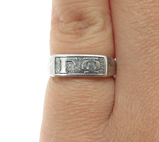BP & Co. 925 Sterling Silver Vintage Gamma Phi College Sorority Ring Size 3.75