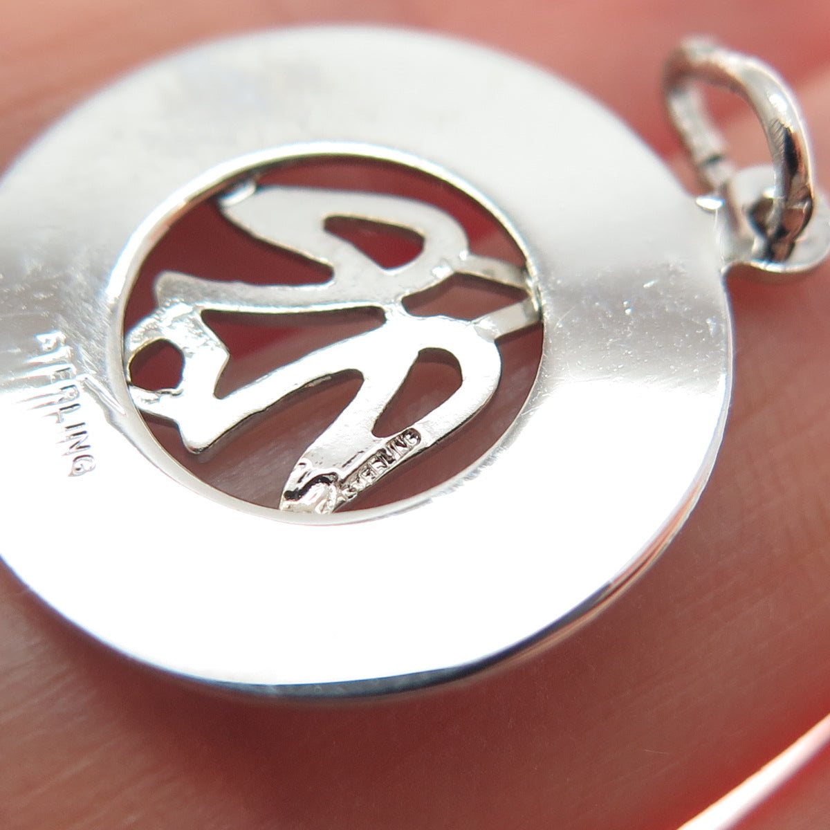 925 Sterling Silver Vintage Holy Spirit Confirmation Religious Charm Pendant