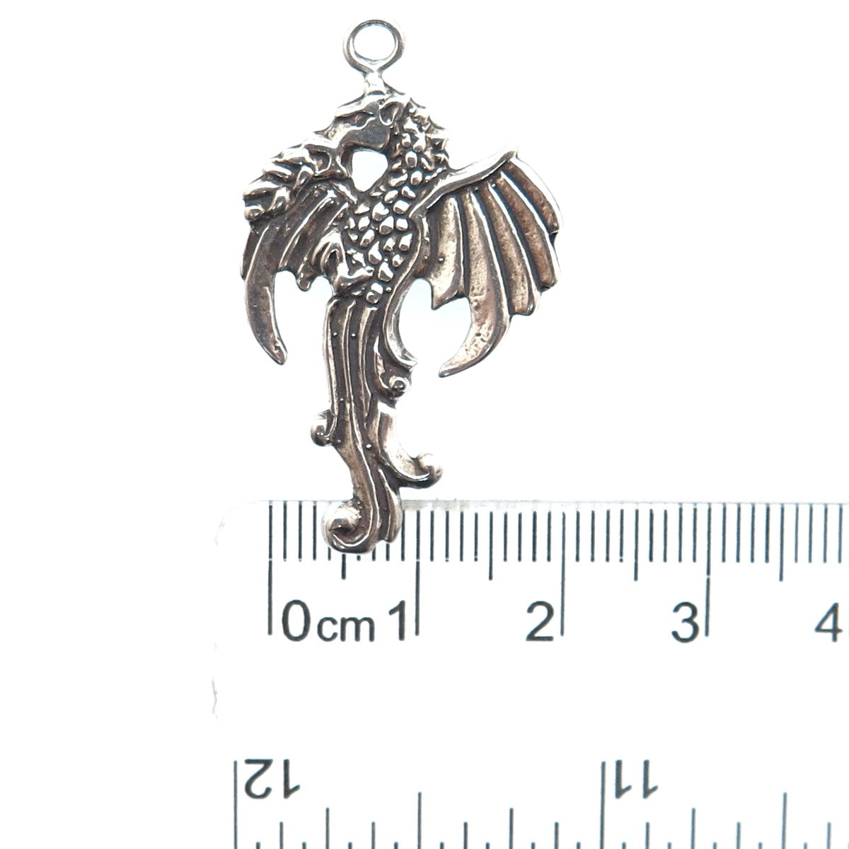 SUNWEST 925 Sterling Silver Vintage Dragon Oxidized Charm Pendant