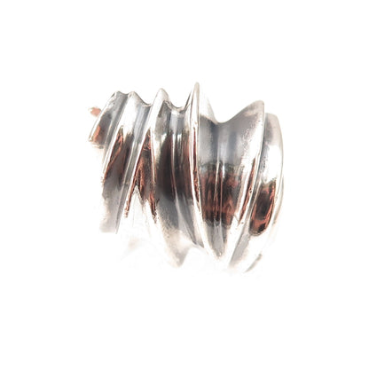 925 Sterling Silver Vintage Mexico Modernist Dome Oxidized Ring Size 8