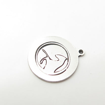 925 Sterling Silver USA Two In Town Frisky Horse Charm Pendant
