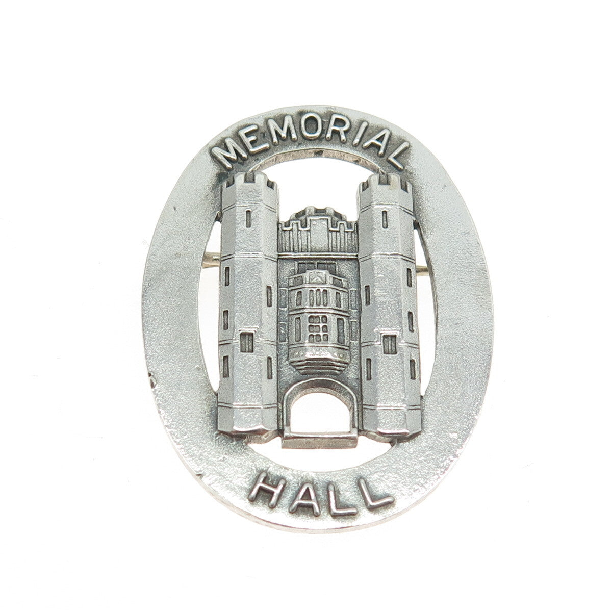 DYER Sterling Silver Antique Art Deco 1928 Indianapolis "Memorial Hall" Brooch