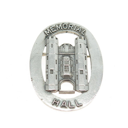 DYER Sterling Silver Antique Art Deco 1928 Indianapolis "Memorial Hall" Brooch