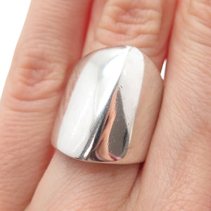 ROSS SIMONS 925 Sterling Silver Vintage Modernist Ring Size 5.25