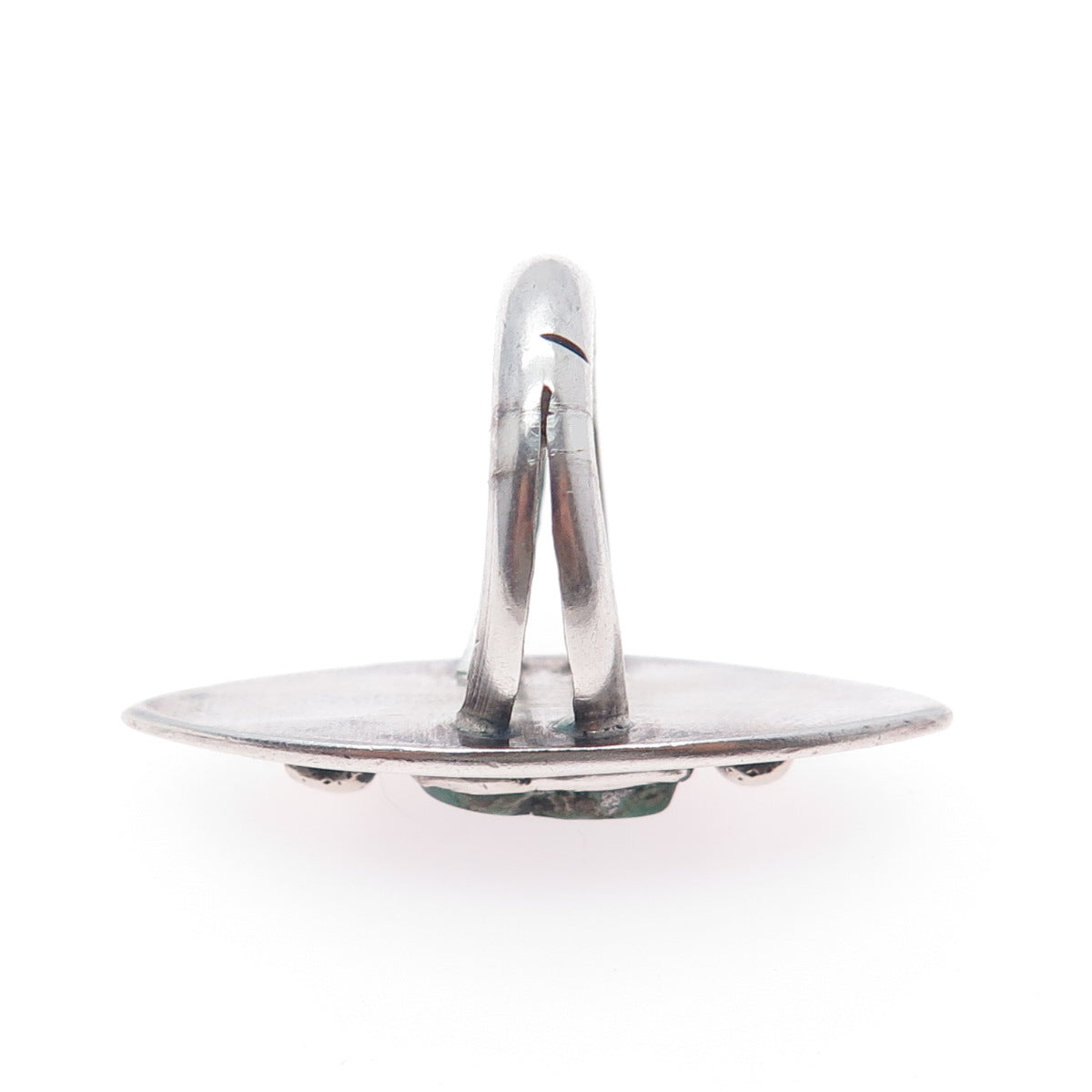 Old Pawn Sterling Silver Vintage Southwestern Royston Turquoise Ring Size 7.5