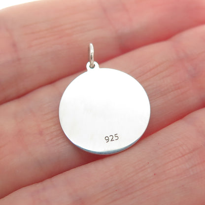 925 Sterling Silver Pink Enamel Skull & Crossed Bones Minimalist Charm Pendant