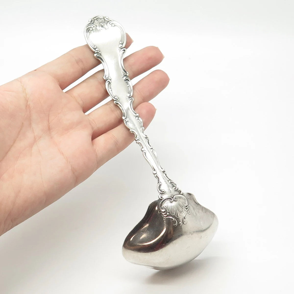925 Sterling Silver Antique Victorian Gorham Strasbourg - 1897 Gravy Ladle