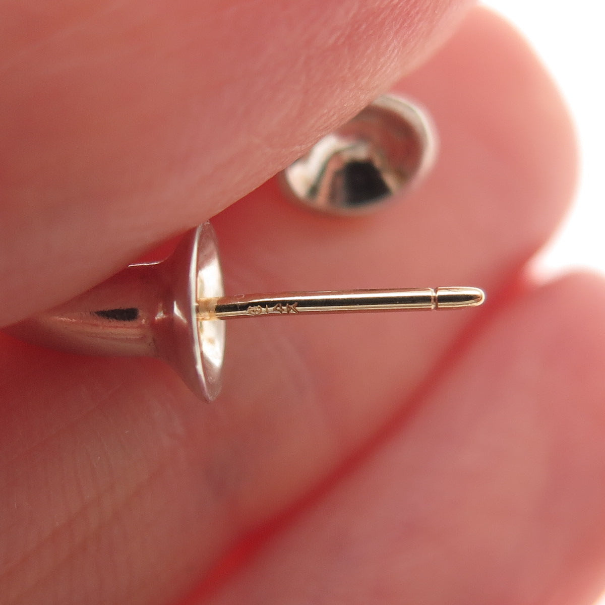 Jane Bohan 925 Sterling Silver 14K Gold Posts Vintage Hoop Earrings