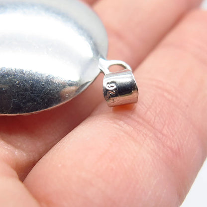 925 Sterling Silver Vintage Textured Pendant