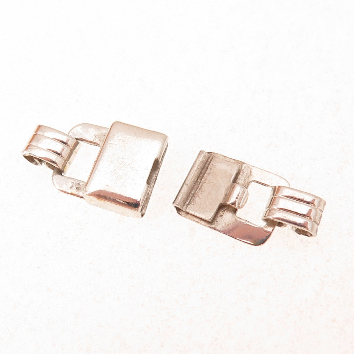 925 Sterling Silver Vintage Bracelet / Necklace Box Lock Clasp