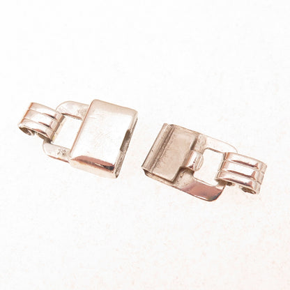 925 Sterling Silver Vintage Bracelet / Necklace Box Lock Clasp