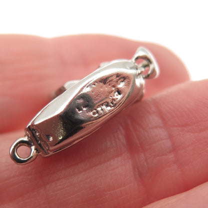 925 Sterling Silver Vintage Viking Ship Mini Charm Pendant