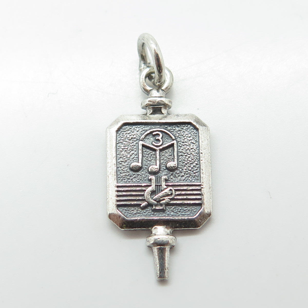 SPIES BROS Sterling Silver Vintage High School Band 16th Note Triplet Pendant