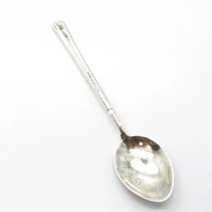 TURNER & SIMPSON 925 Sterling Silver Antique Birmingham Enamel Flower Spoon