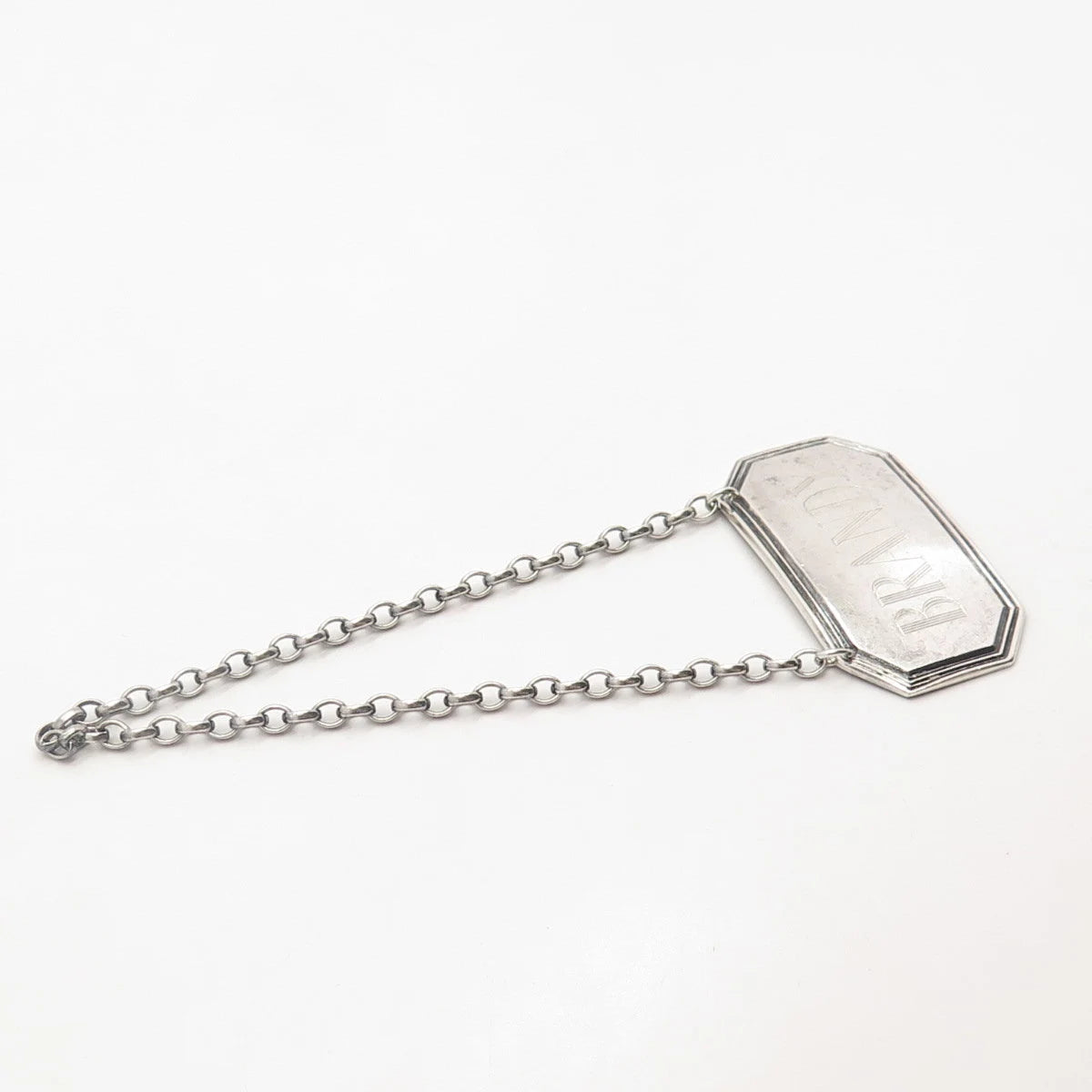 925 Sterling Silver Vintage London C. J. Vander Ltd. 1978 "Brandy" Bottle Tag