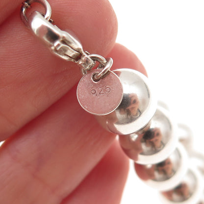 Tiffany & Co 925 Sterling Silver Vintage HardWear Ball Beaded Link Bracelet 6.5"
