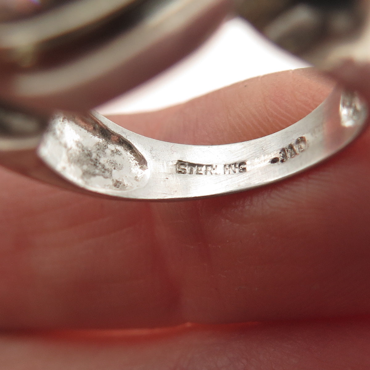 JAD Gioia Clavenzani & Ivano Ghinelli Sterling Silver Vintage C Z Ring Size 5.25