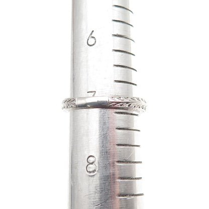 925 Sterling Silver Round-Cut C Z Half Eternity Band Ring Size 7.25