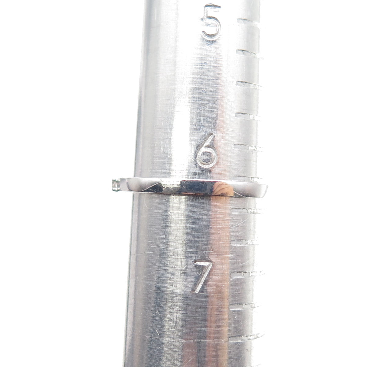 925 Sterling Silver Real Round-Cut Aquamarine & White Topaz Ring Size 6.25