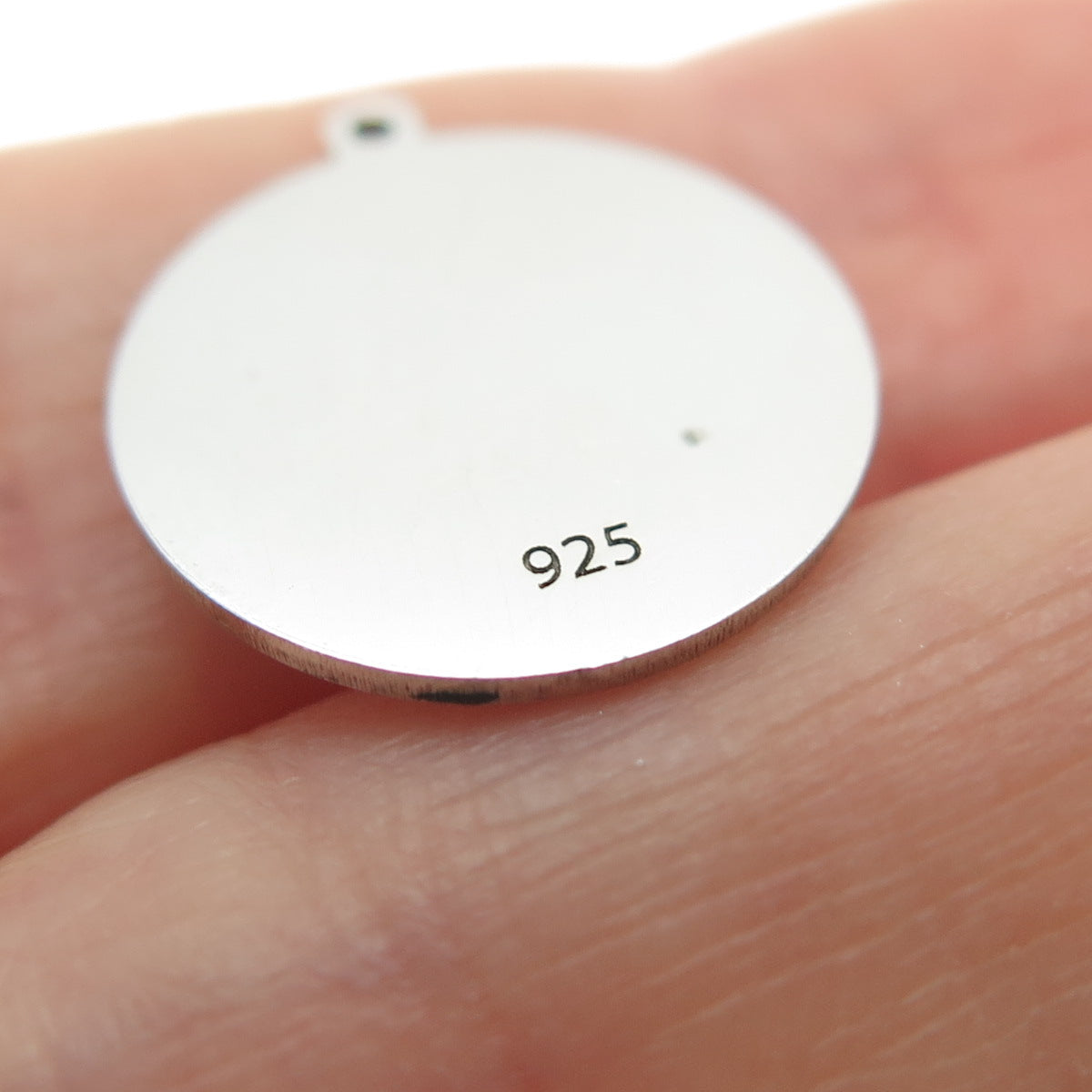 925 Sterling Silver Pink Enamel It's a Girl Crown Round Minimalist Charm Pendant