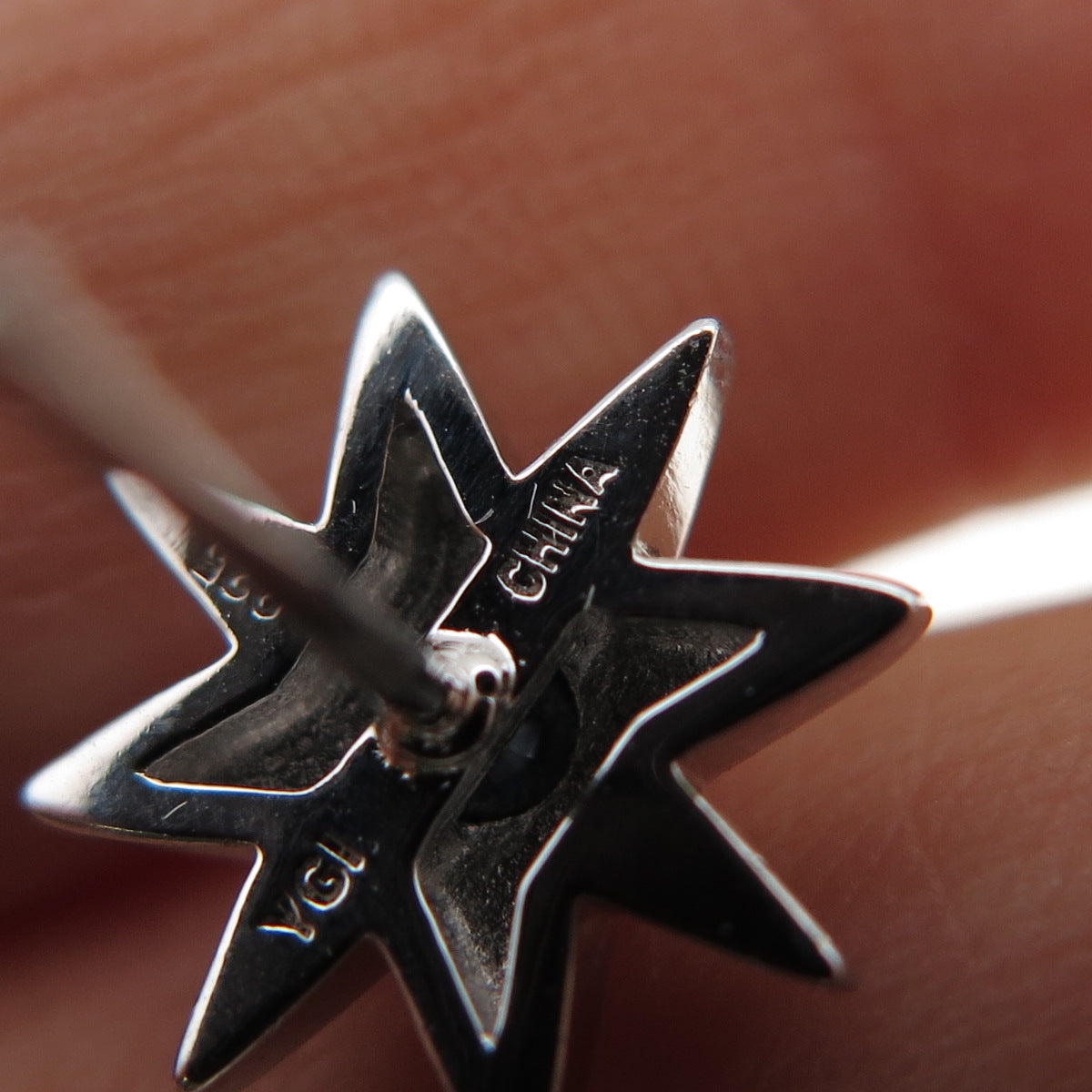 925 Sterling Silver Real Round-Cut Black Spinel Sun Stud Earrings