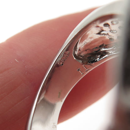 ANNIKA WITT 925 Sterling Silver Champagne & White C Z Ring Size 7.5